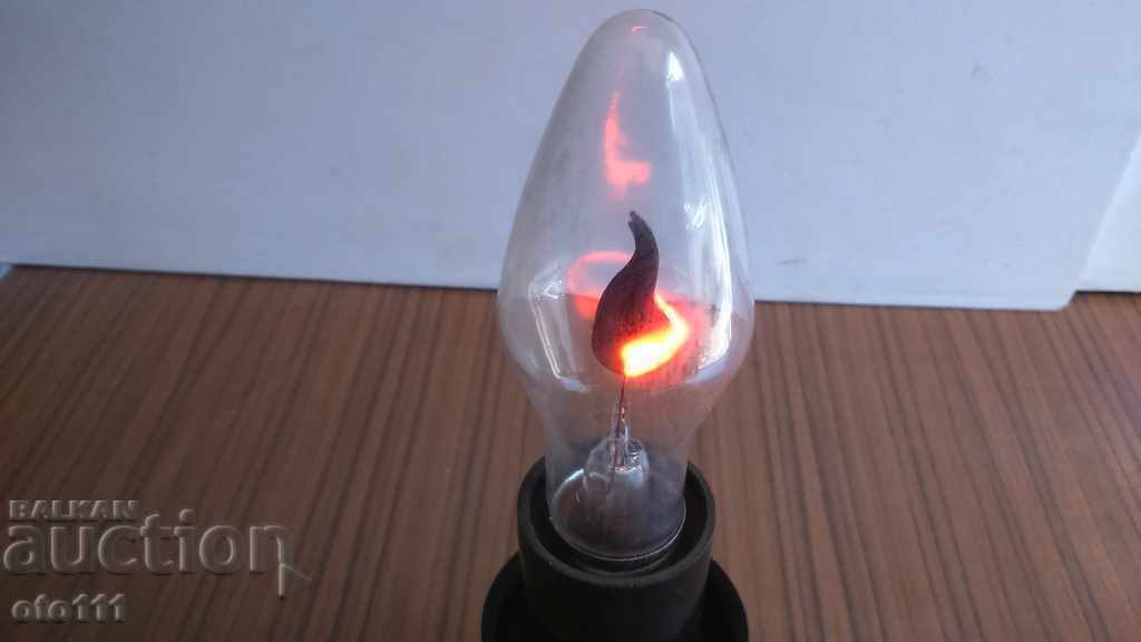 OLD LAMP WITH GLIM BULB FIRE