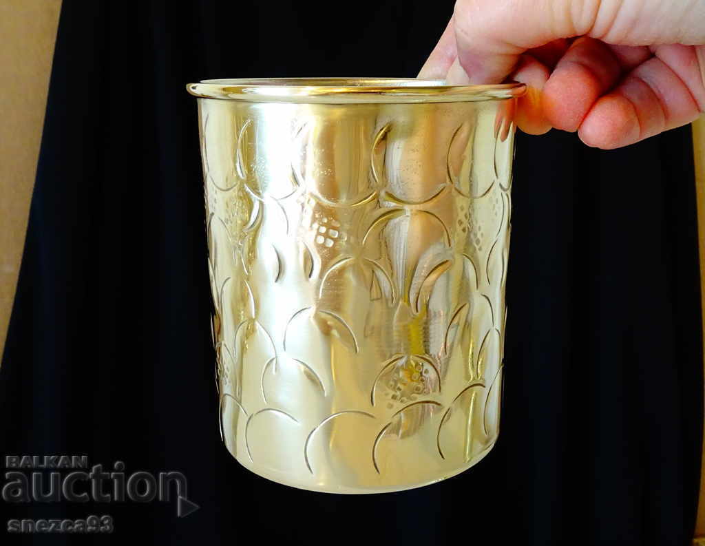 Licitație Vas de bronz pentru condimente, cană cu capac, zaharniță 450 ml