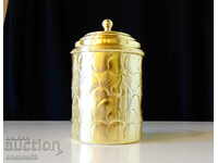 Vas de bronz pentru condimente, cană cu capac, zaharniță 450 ml