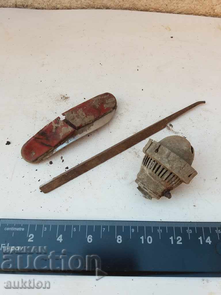 Saw Lot, Gas Lamp Attachment and Foot