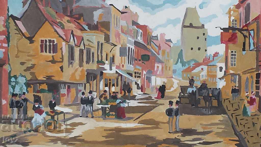 OLD PAINTING CITY LANDSCAPE / OIL PAINTS OLD PAINTING CITY LANDSCAPE / OIL PAINTS