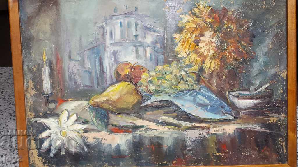 Still life painting 95 year (oil paints) FRAMED/ SIGNED with price 250.00 BGN | € 127.82 Still life painting 95 year (oil paints) FRAMED/ SIGNED with price 250.00 BGN | € 127.82