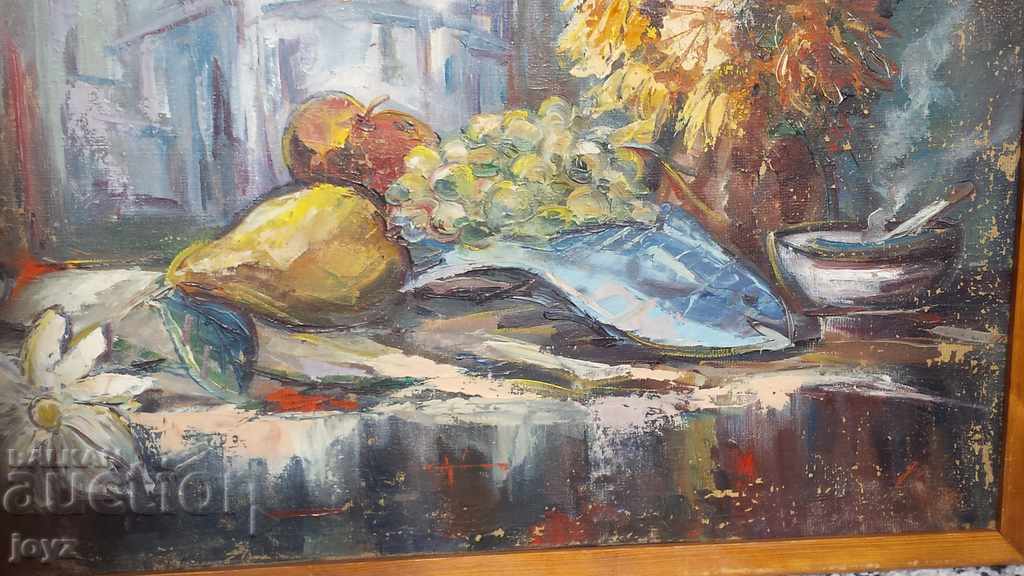 Auction Still life painting 95 year (oil paints) FRAMED/ SIGNED Auction Still life painting 95 year (oil paints) FRAMED/ SIGNED