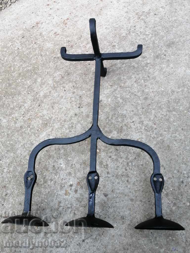 Auction  Old forged candlestick, candle, candelabra