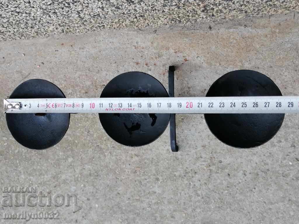 Old forged candlestick, candle, candelabra - 6