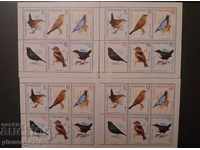 3632 - 3637 Păsări cântătoare - BLOC 4 buc.