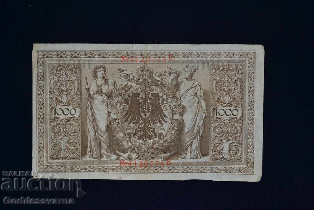 Germany 1000 Mark 1910 Pick 44 Ref 0775 with price 7.00 BGN | € 3.58 Germany 1000 Mark 1910 Pick 44 Ref 0775 with price 7.00 BGN | € 3.58