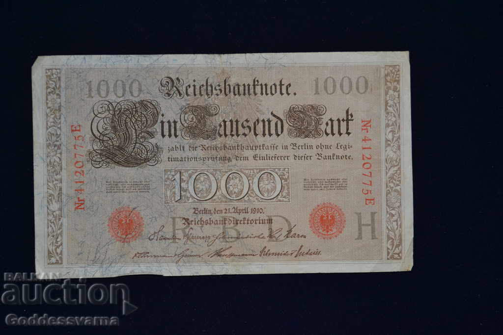 Germany 1000 Mark 1910 Pick 44 Ref 0775