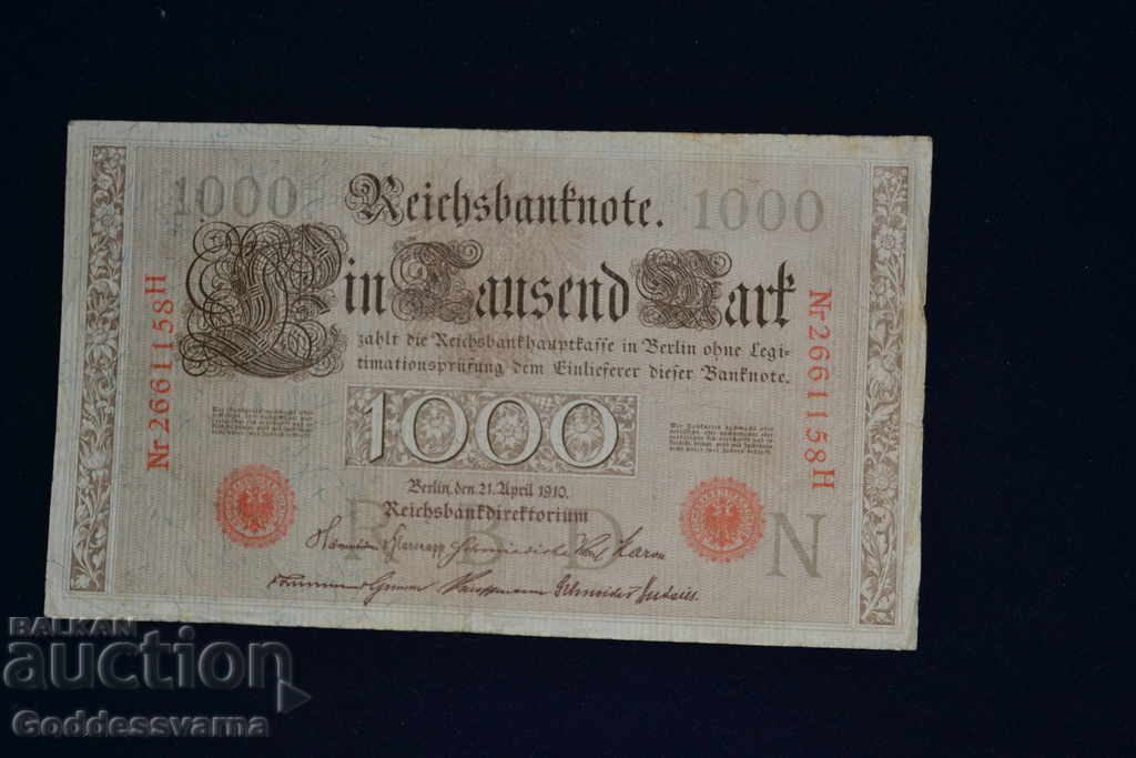 Γερμανία 1000 Mark 1910 Επιλογή 44 Ref 1158