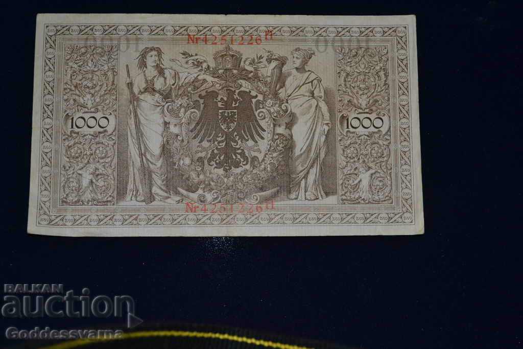 Germany 1000 Mark 1910 Pick 44 Ref 1226 with price 9.00 BGN | € 4.60 Germany 1000 Mark 1910 Pick 44 Ref 1226 with price 9.00 BGN | € 4.60