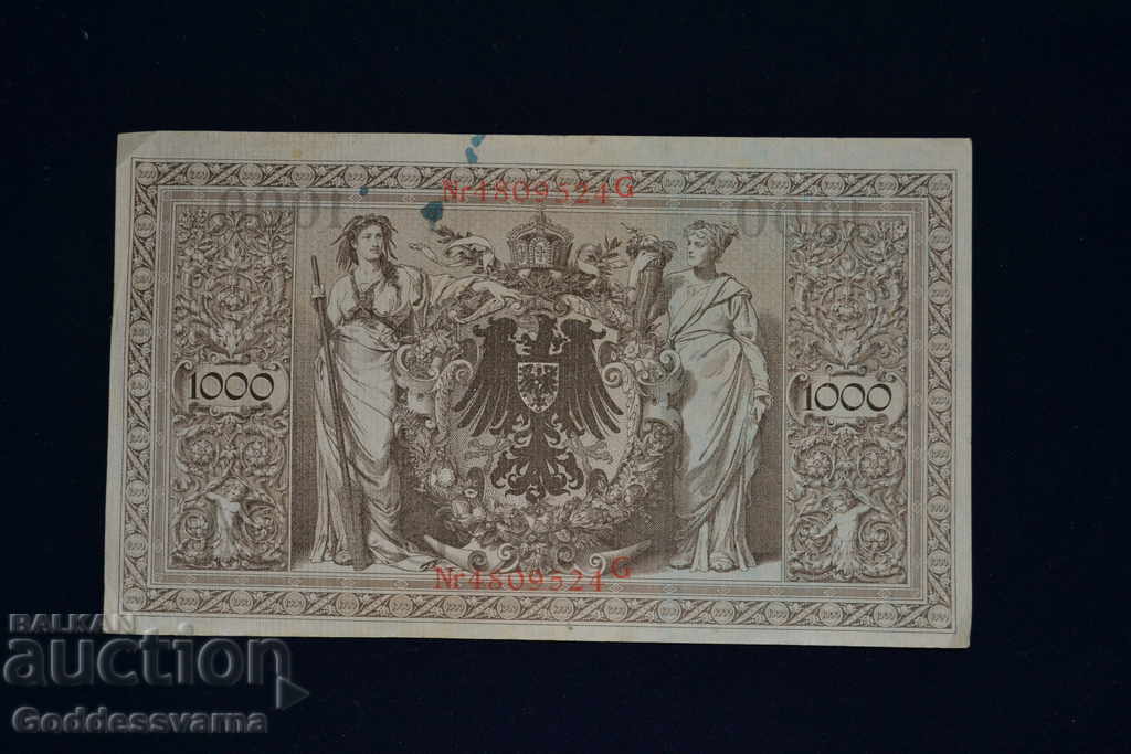 Germany 1000 Mark 1910 Pick 44 Ref 9524 with price 7.00 BGN | € 3.58 Germany 1000 Mark 1910 Pick 44 Ref 9524 with price 7.00 BGN | € 3.58