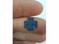 Russian royal cross sign badge with enamel