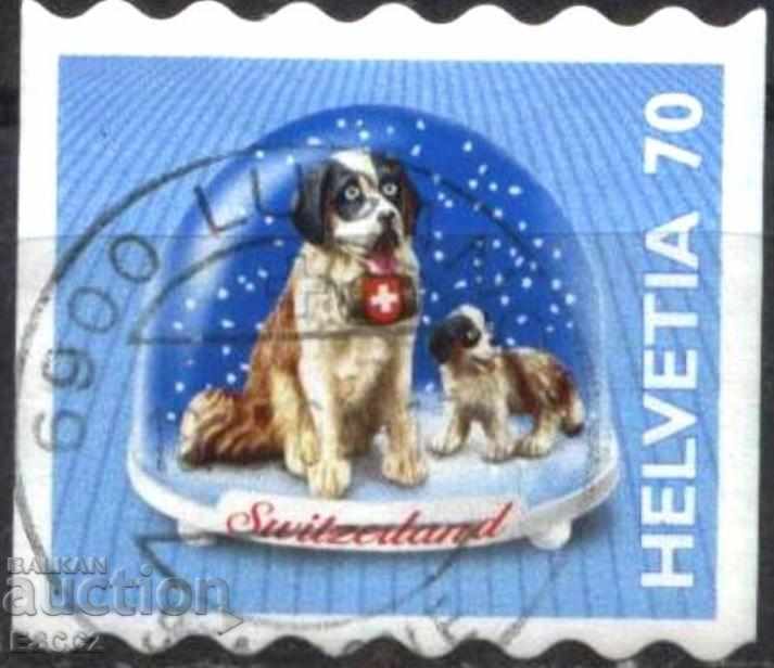Клеймована марка  Снежни мотиви Кучета 2001 от Германия
