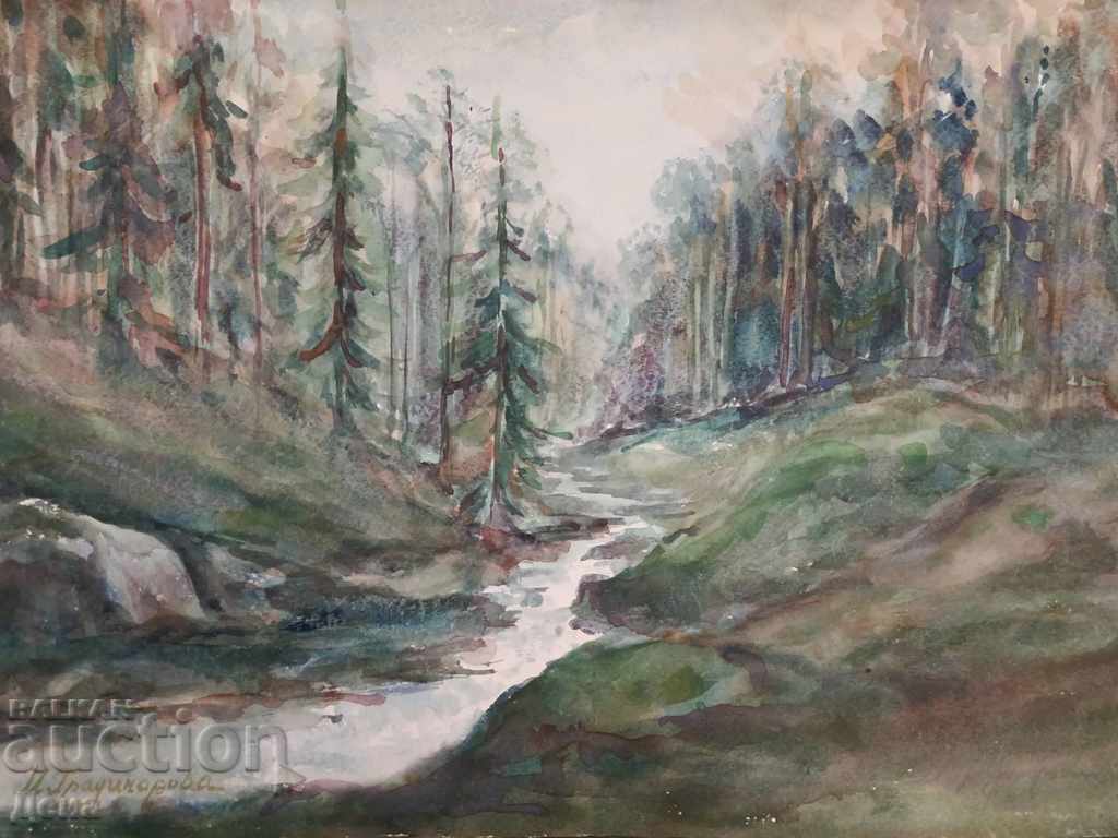Maria Gradinarova WATERCOLOR 1962 with price € 76.69 | 149.99 BGN
