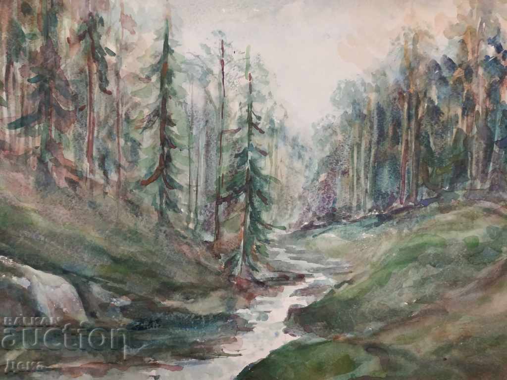 Auction Maria Gradinarova WATERCOLOR 1962 Auction Maria Gradinarova WATERCOLOR 1962