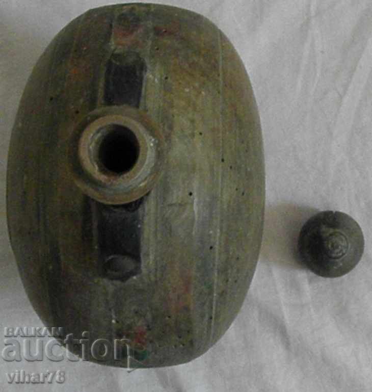 Old wooden vase with price 49.99 BGN | € 25.56 Old wooden vase with price 49.99 BGN | € 25.56