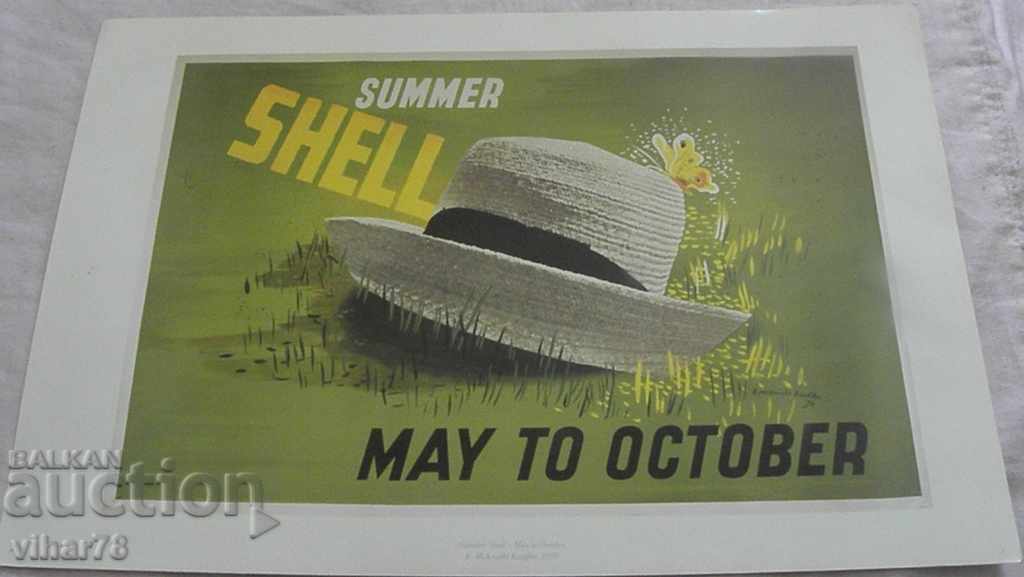 LITOGRAPHY-ADVERTISEMENT OF SHELL-NUMBER 3