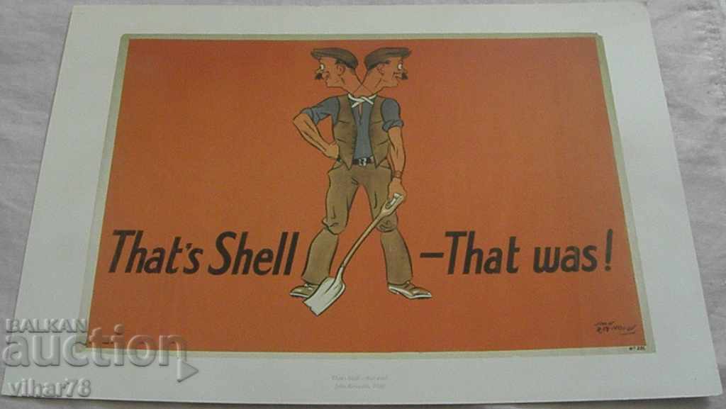 LITOGRAPHY-ADVERTISEMENT OF SHELL-NUMBER 8