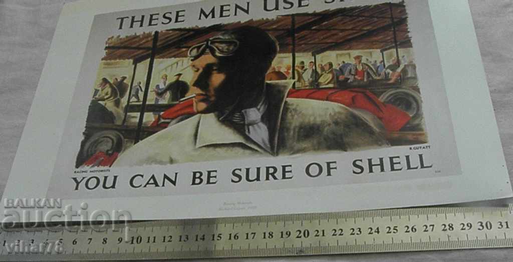 Auction LITOGRAPHY-ADVERTISEMENT OF SHELL-NUMBER 10 Auction LITOGRAPHY-ADVERTISEMENT OF SHELL-NUMBER 10