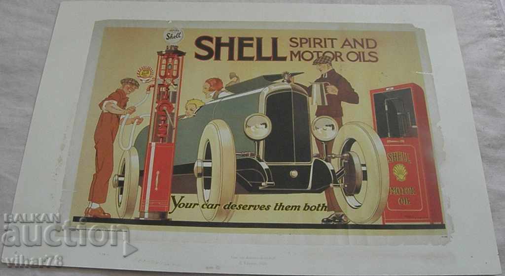 LITOGRAPHY-ADVERTISEMENT OF SHELL-NUMBER 11