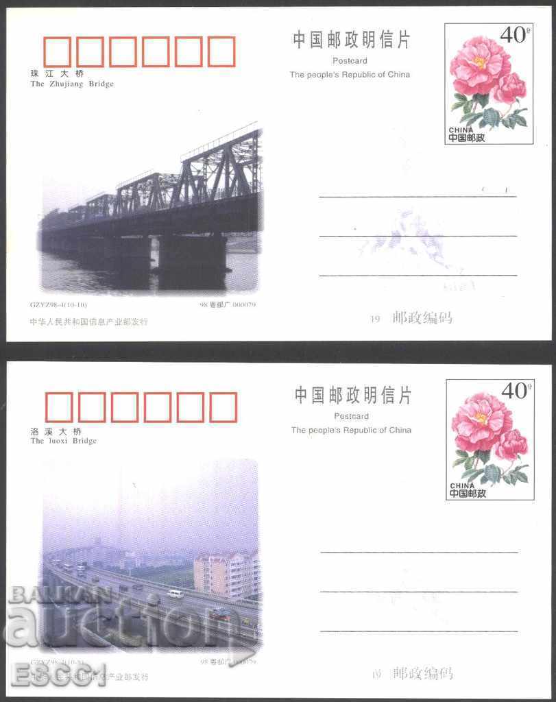 Auction Postcards Bridges 1998 from China Auction Postcards Bridges 1998 from China