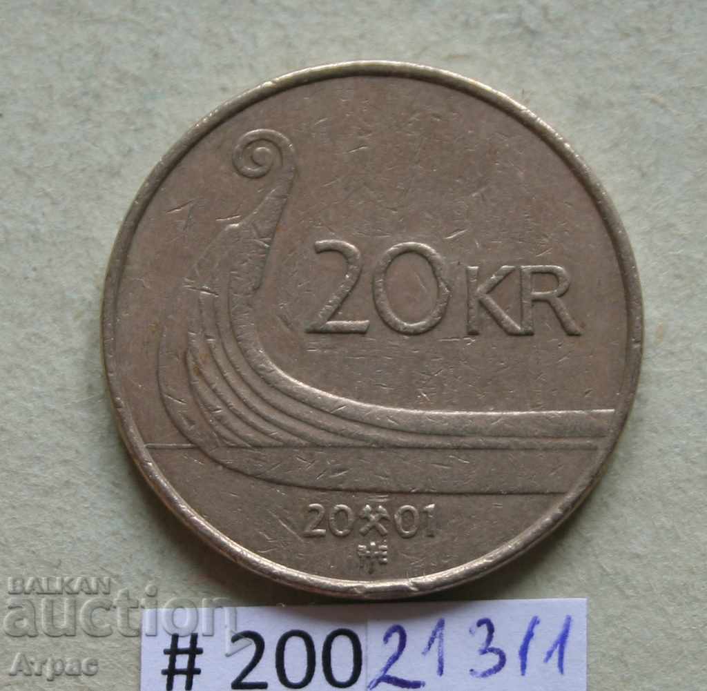 20 κορώνες 2001 Νορβηγία