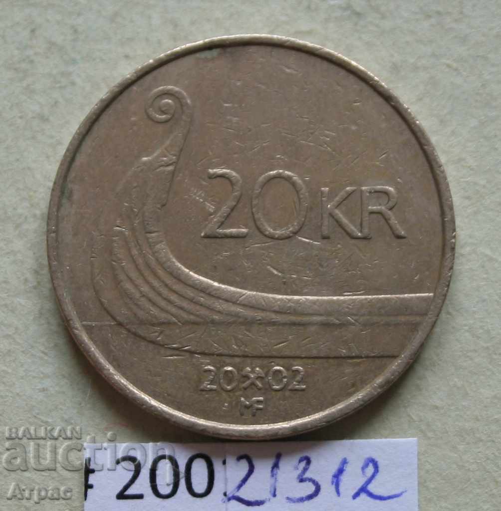 20 крони 2002   Норвегия