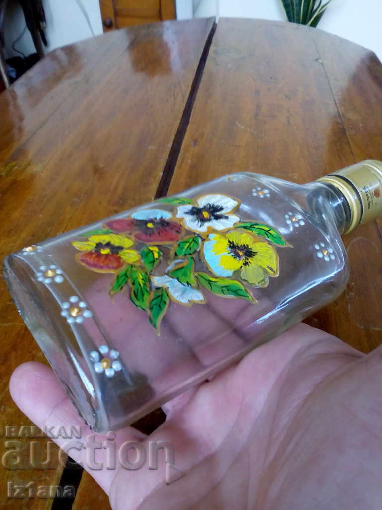 Auction Old painted bottle, bottle Auction Old painted bottle, bottle