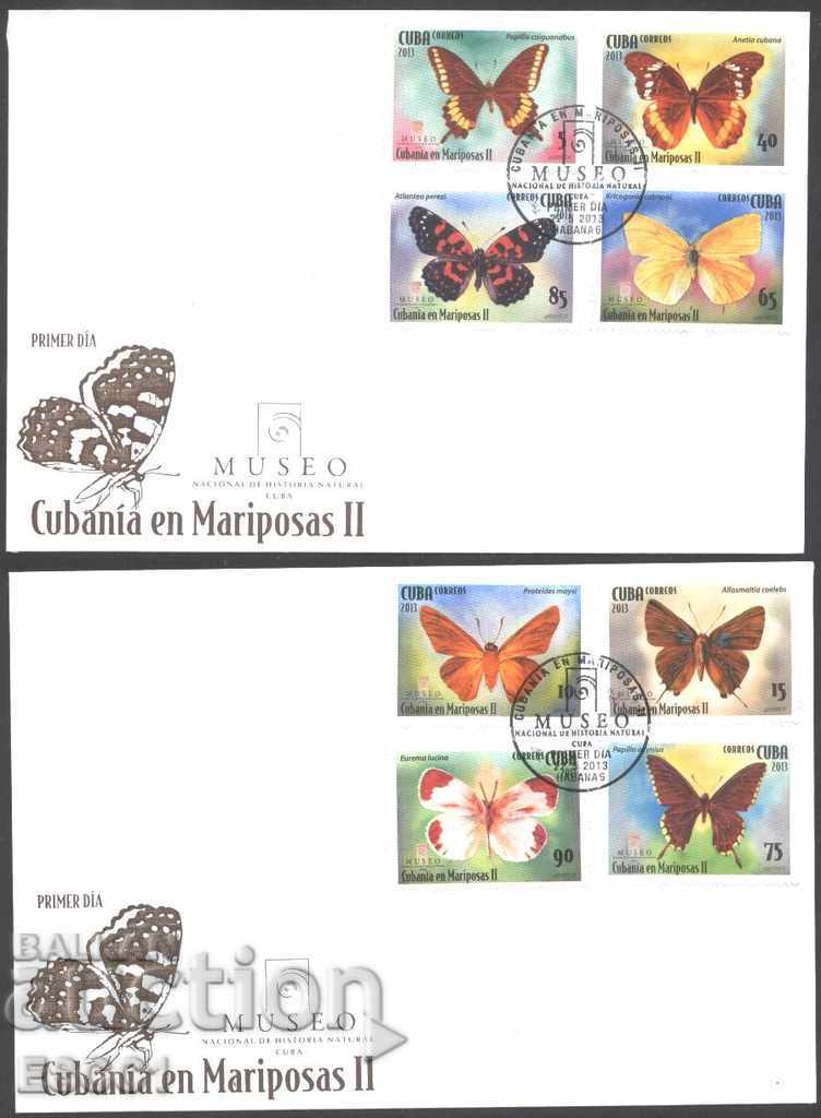 Plicuri antice / FDC / Fauna fluture 2013 din Cuba