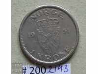 1 krone 1951 Norway