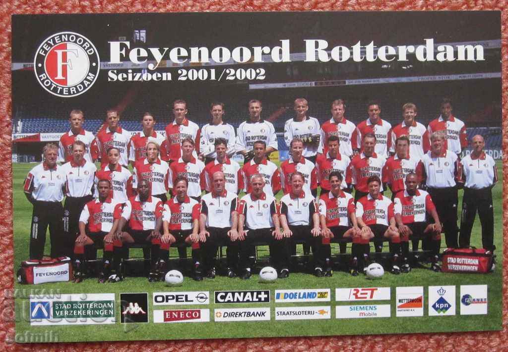 ποδόσφαιρο παλιά καρτ ποστάλ Feyenoord Ολλανδία
