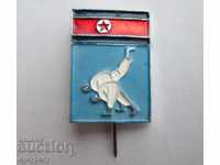 North Korea judo sport badge
