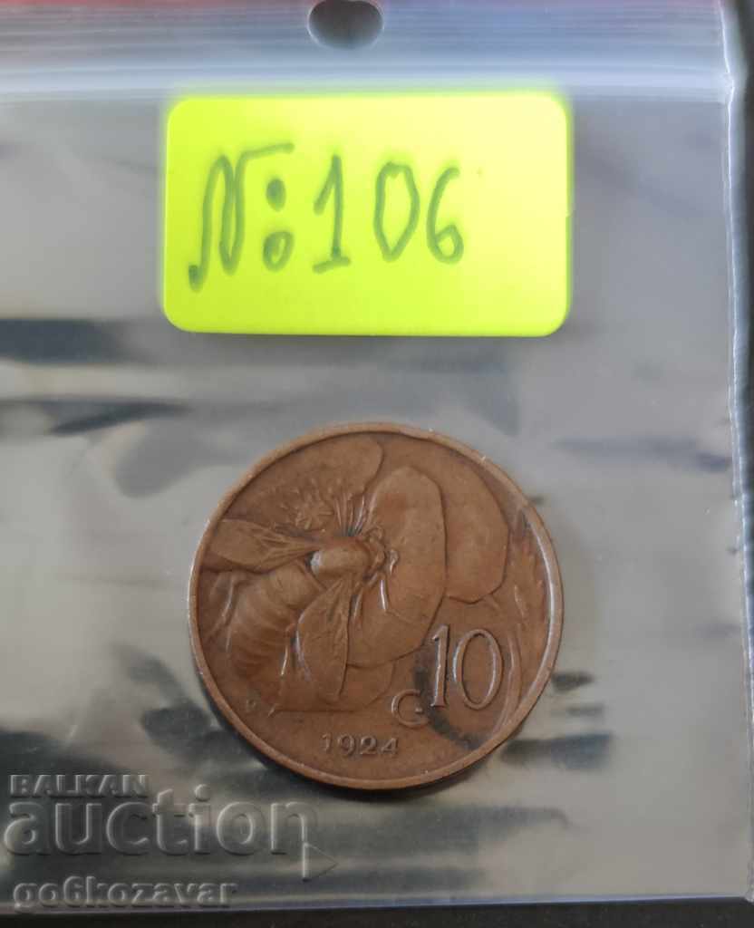 Auction Italy 10 centizimo 1924 Auction Italy 10 centizimo 1924