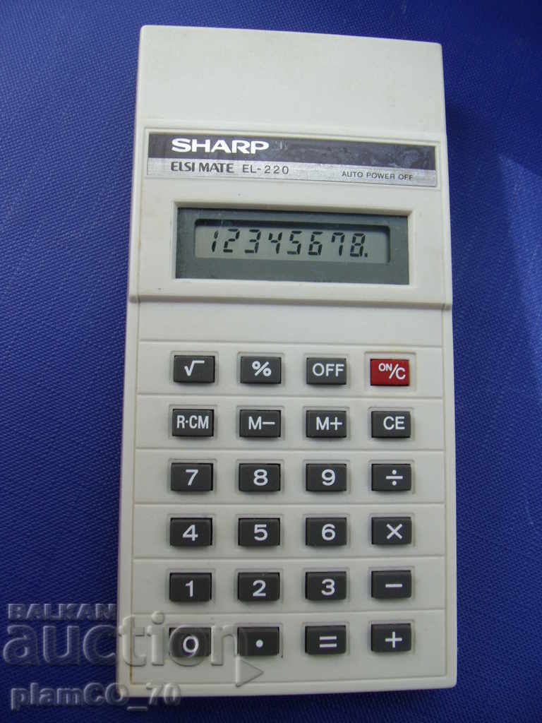 Nr. * 4171 Calculator japonez SHARP EL220 vechi cu preț 10.00 BGN | € 5.11