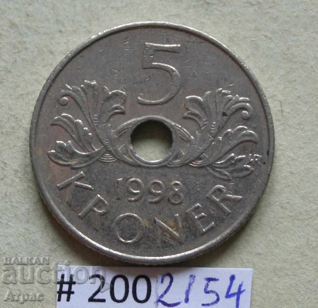 5  крони  1998    Норвегия