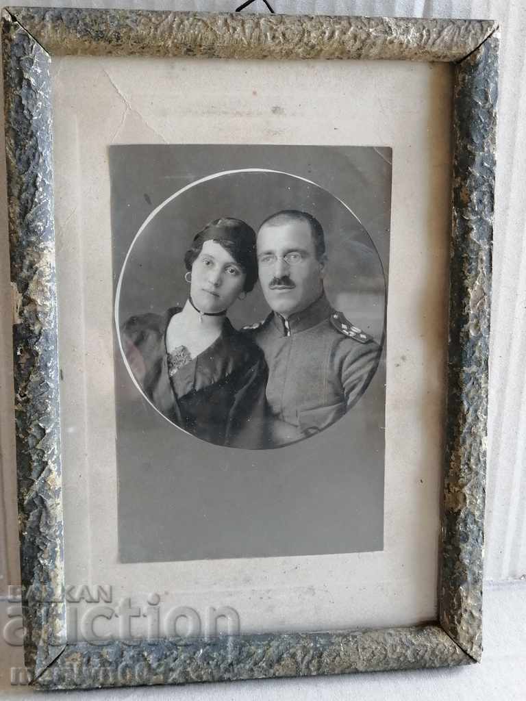 Стара снимка фотография портрет съпрузи WW1
