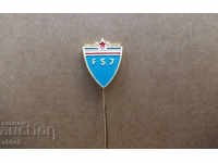 Insigna de fotbal Federația Iugoslavia semn de fotbal