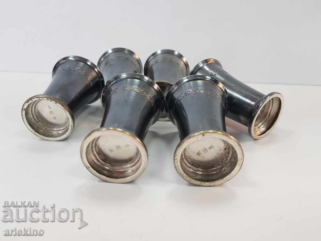 Auction German liqueur cups silver plated WMF Germany Auction German liqueur cups silver plated WMF Germany