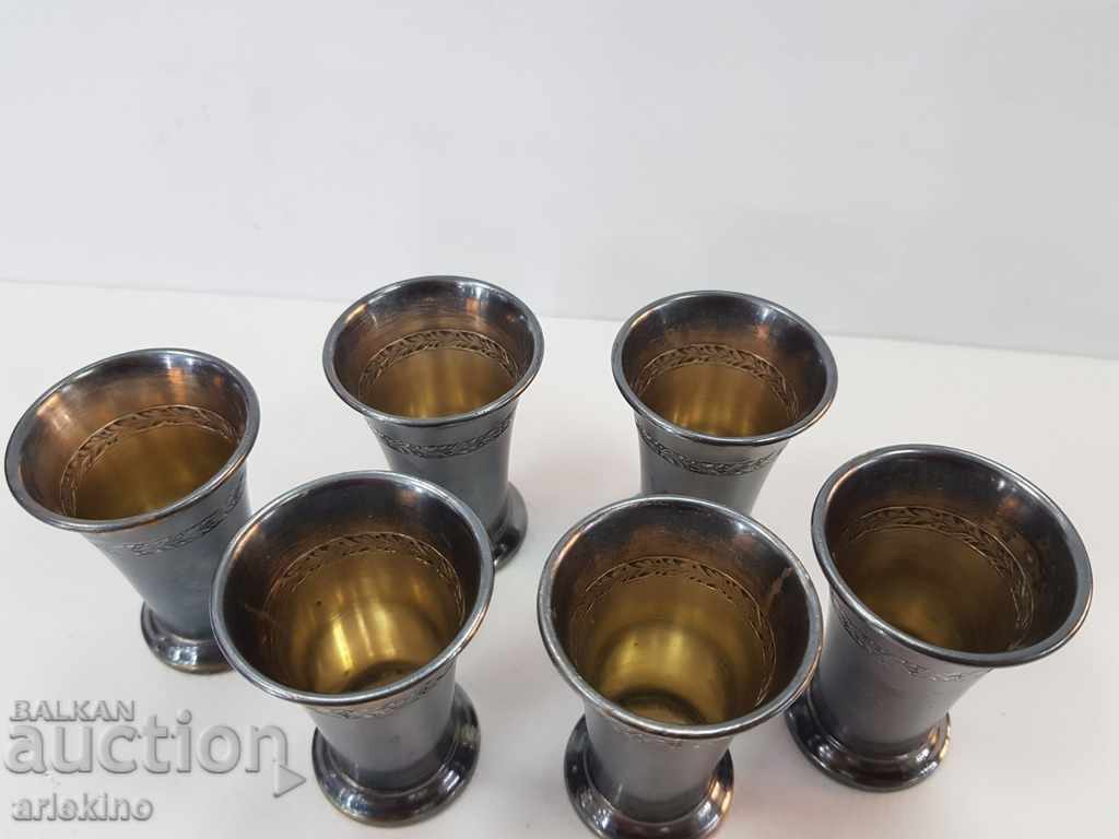 German liqueur cups silver plated WMF Germany - 6 German liqueur cups silver plated WMF Germany - 6