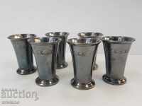 German liqueur cups silver plated WMF Germany