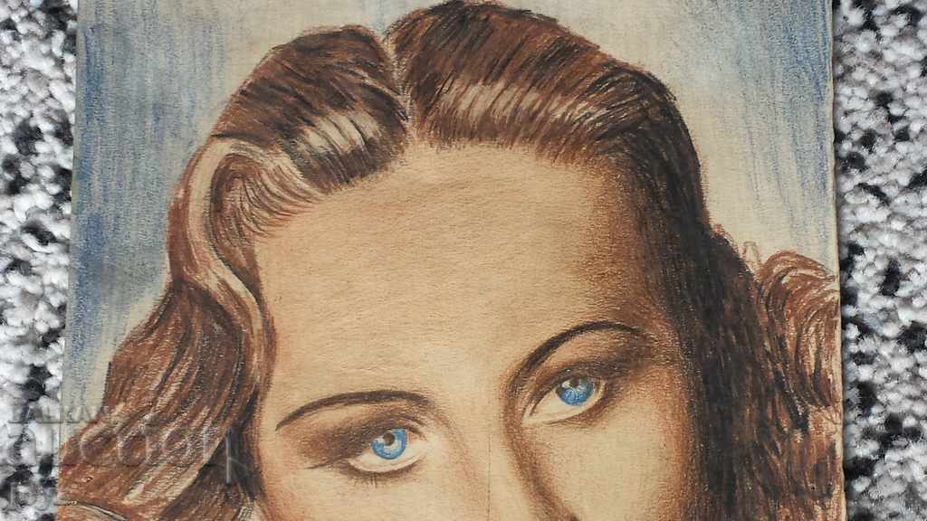 Delivery of PORTRAIT OF A WOMAN COLORED PEN Delivery of PORTRAIT OF A WOMAN COLORED PEN