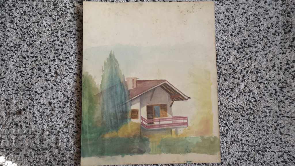 OLD PAINTING LANDSCAPE WATERCOLOR with price 25.00 BGN | € 12.78 OLD PAINTING LANDSCAPE WATERCOLOR with price 25.00 BGN | € 12.78