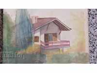 TABLOU VECHI PEISAJ ACVAREL