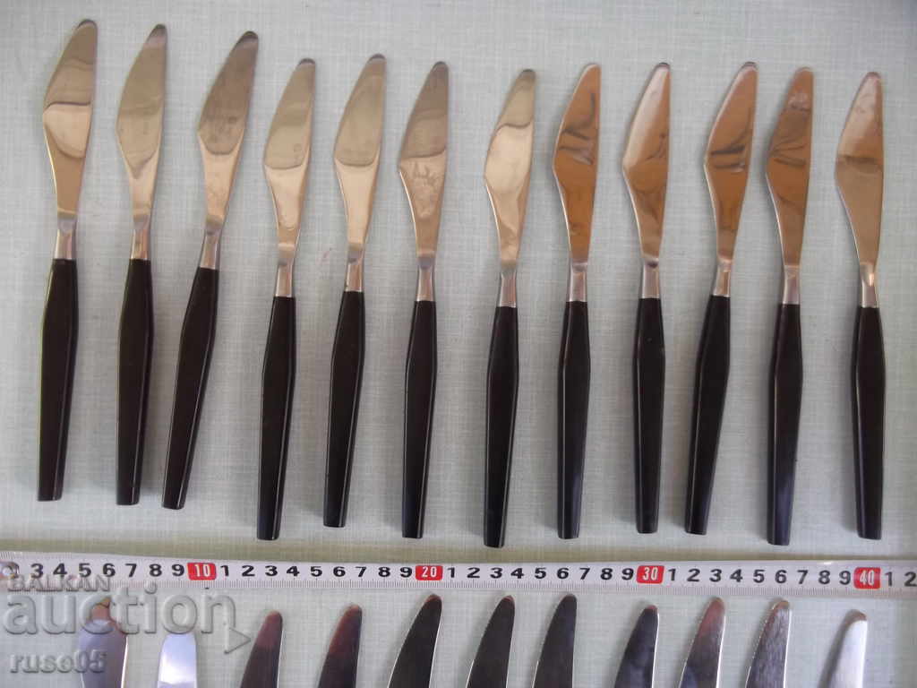 Lot of 23 pcs. service knife Soviet with price 30.00 BGN | € 15.34 Lot of 23 pcs. service knife Soviet with price 30.00 BGN | € 15.34