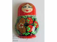 Authentic wooden matryoshka magnet from Russia-series-4