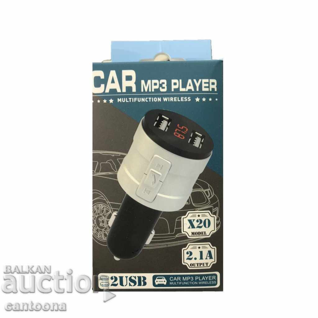 FM Transmitter, 2 x USB, Bluetooth, Hands Free, CAR MP3 X20 with price 13.99 BGN | € 7.15