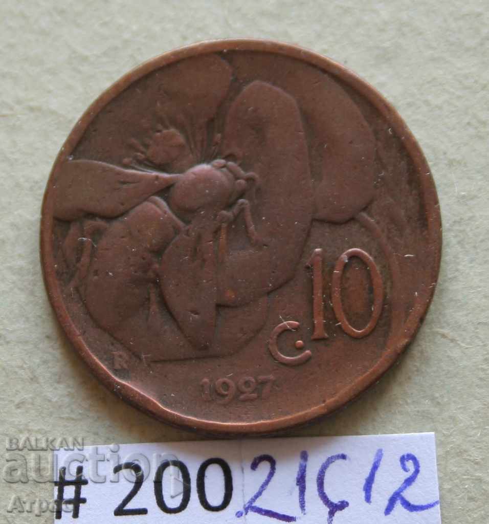 10 centime 1927 Italia