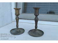 2 pcs. 19th century bronze candlesticks