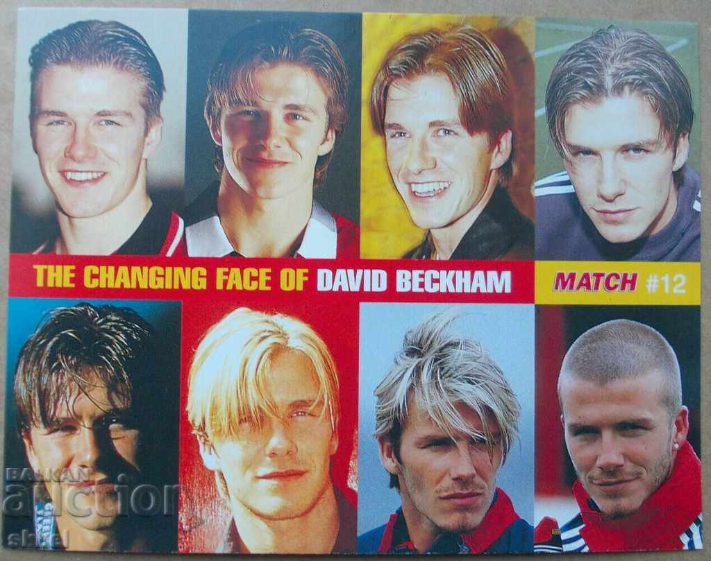 Football card David Beckham Man United