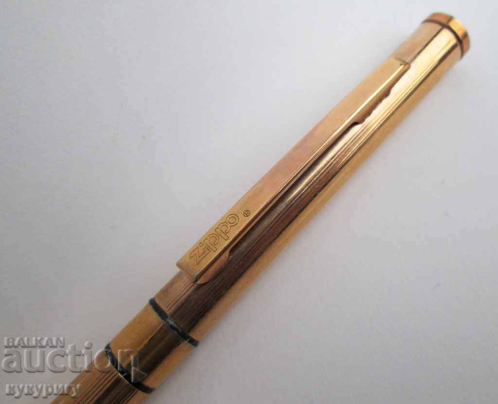 Old Collectible Gold Plated Ballpoint Pen ZIPPO - 5 Old Collectible Gold Plated Ballpoint Pen ZIPPO - 5